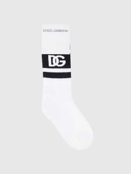 Шкарпетки з логотипом Dolce&gabbana білі