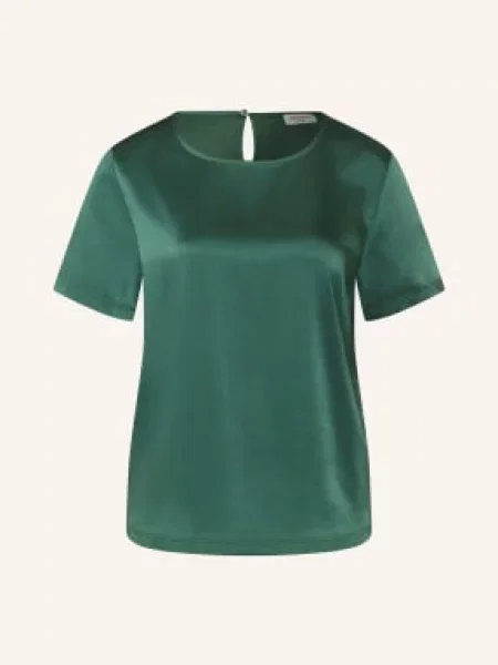 Weekend Max Mara Košilová Halenka Girlbert Z Kombinace Materiálů tmavě zelená