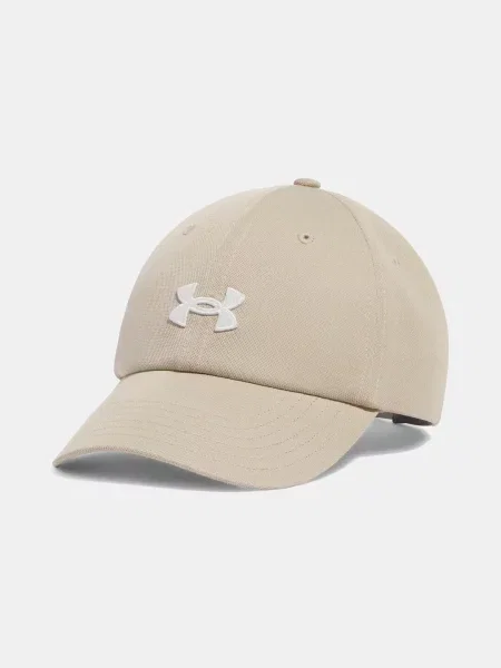 Шапка с козирка Under Armour бежово с апликация кафяво