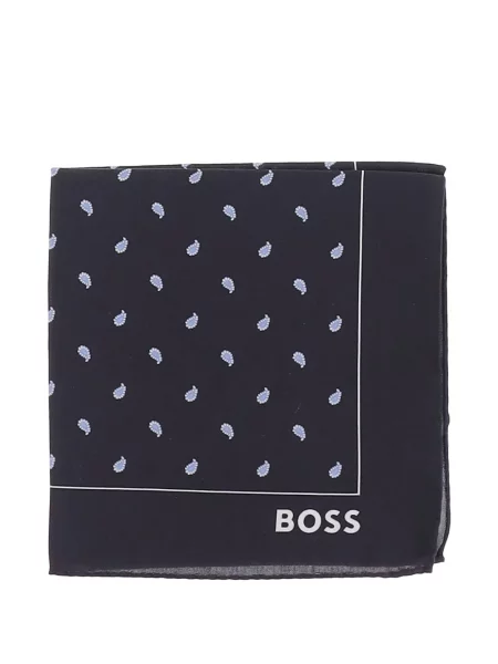 Raštuotas šalikas Boss su paisley raštu mėlyna