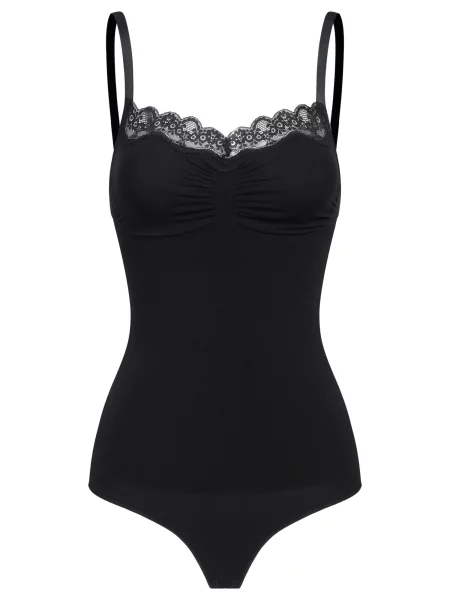 Cfab Bodi za oblikovanje Bodysuit Sculpting Shapewear mit Lace' crna