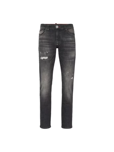 Jeansy straight leg Philipp Plein szare