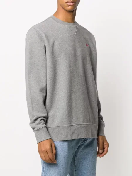Decupat hanorac Levi's® cu autograf skinny fit gri