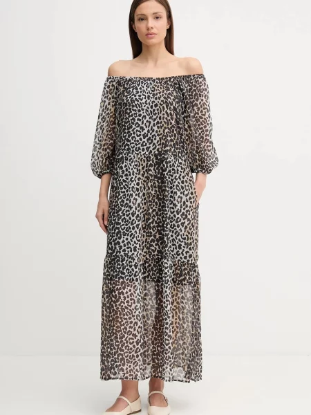 OUI rochie maxi drept negru