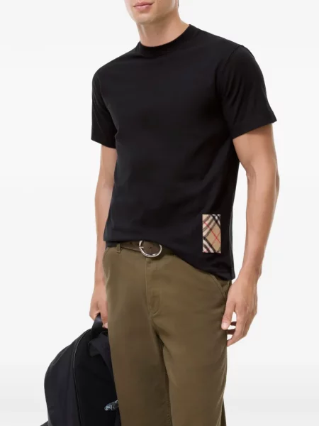 Καρό μπλούζα Burberry κασμίρ μαύρο