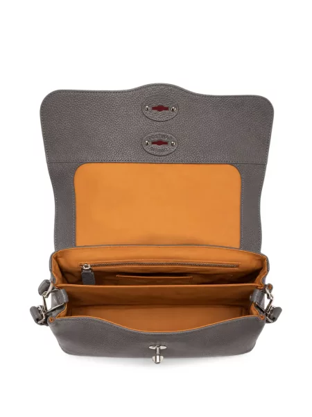Geantă shopper Zanellato din piele gri