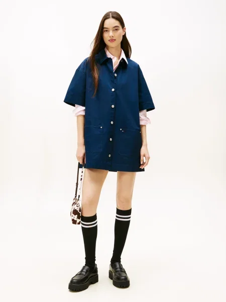 Tommy Jeans Rochie tip bluză marin albastru