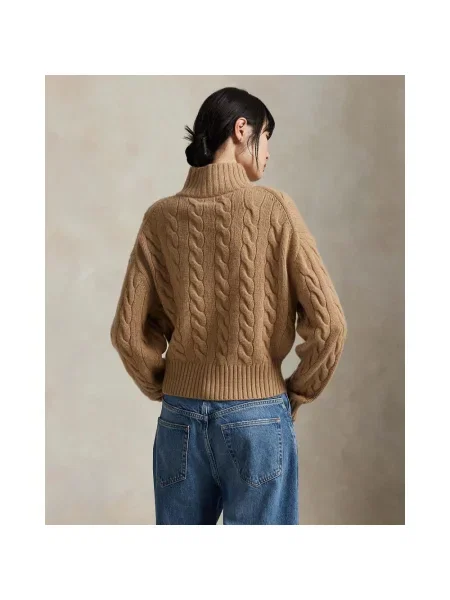 Dzianinowy sweter Polo Ralph Lauren beżowy