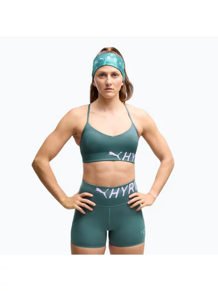 Спортен сутиен Puma Hyrox Strappy Pwrmode herb garden зелено