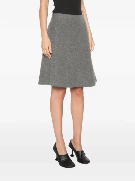 Fustă midi Proenza Schouler tricotate gri