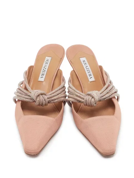 Papuci tip mules Aquazzura roz