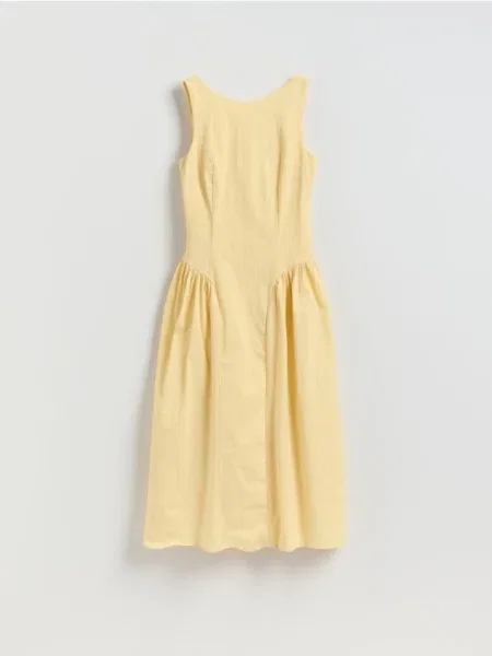 Reserved Rochie midi din galben-deschis galben