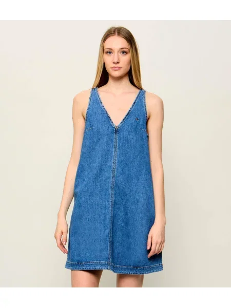 Tommy Jeans rochie din denim albastru