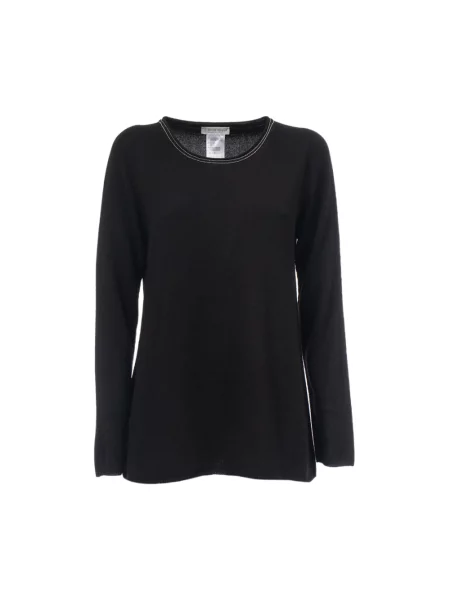 Jedwabny sweter Le Tricot Perugia czarny
