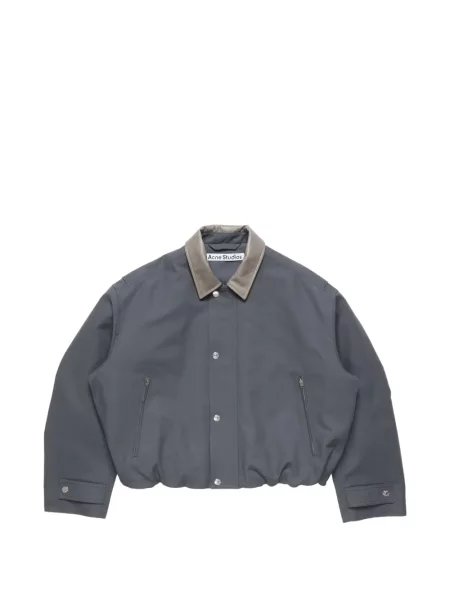 Gulerat geanta de piele Acne Studios gri