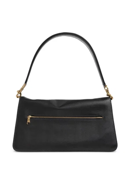 Bőr shopper táska Coach fekete