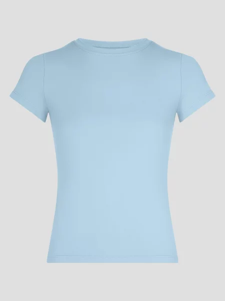 YO-GAYA Športový top Short Sleeve Top svetlomodrá