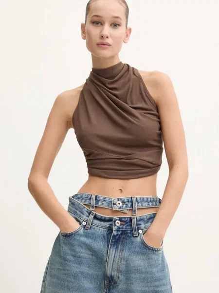 Блуза Rick Owens Lilies кафяво