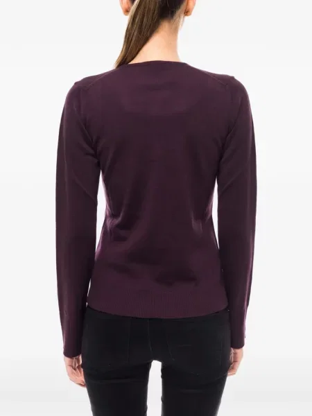 Pulover Montana Blu cu decolteu în V violet