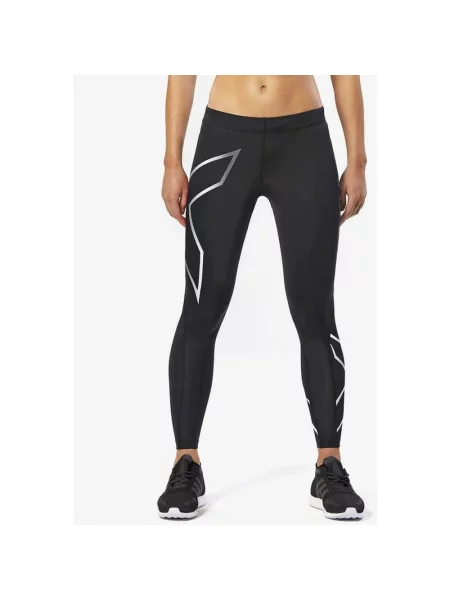 Legginsy długie Compression srebrny XS czarny