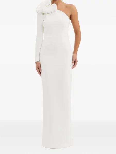 Rochie maxi Rebecca Vallance cu un umăr gol alb