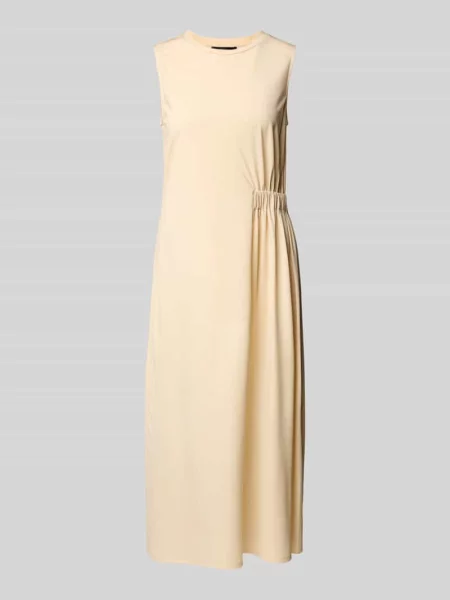 Sukienka midi z bocznym marszczeniem model ‘TENEBRE’ Weekend Max Mara czarna