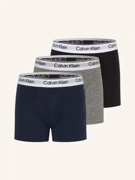 Calvin Klein Boxerky Icon Cotton Stretch V Balení tmavě modrá / šedá černá