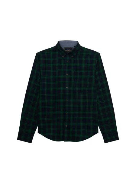 Superdry & Co Cămașă albastru marin / verde închis negru