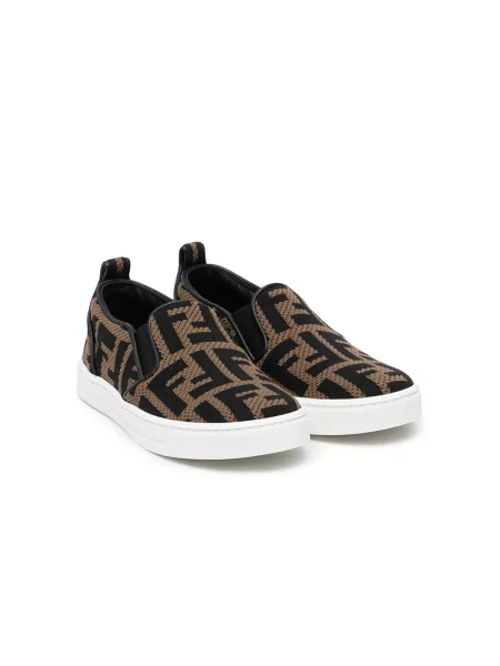 Sneakersy dziecięce Fendi brązowe