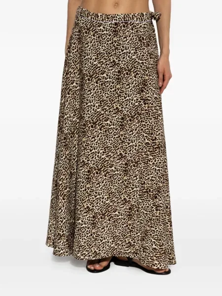 Fusta maxi Munthe cu imagine cu model leopard plic