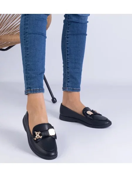 Loafersy D/ceo s mašľou čierna