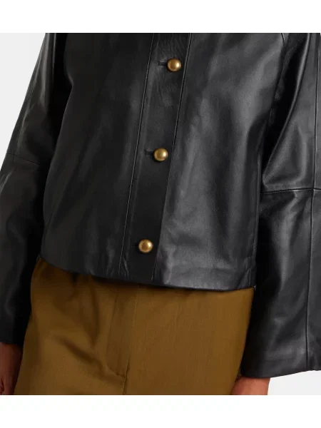 Geanta de piele Max Mara negru