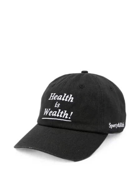 Șapcă Sporty & Rich cu broderie negru
