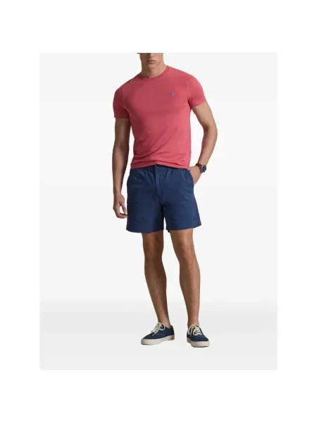 Polo Ralph Lauren Koszulki Mężczyzna XL Koszulka Custom Slim Fit Crewneck czerwony
