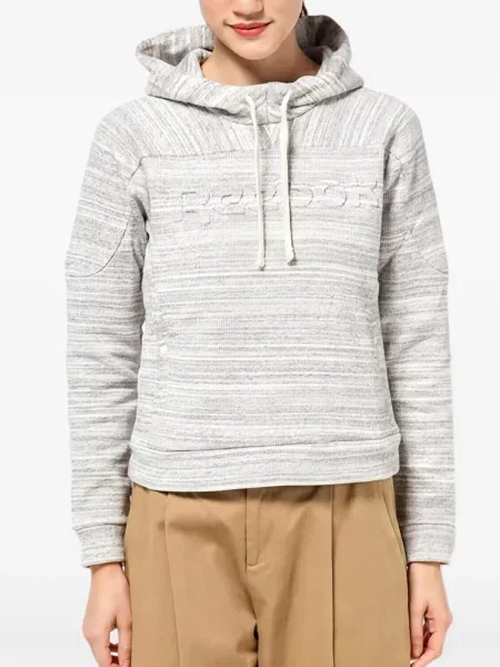 Hanorac cu glugă Reebok cu autograf gri