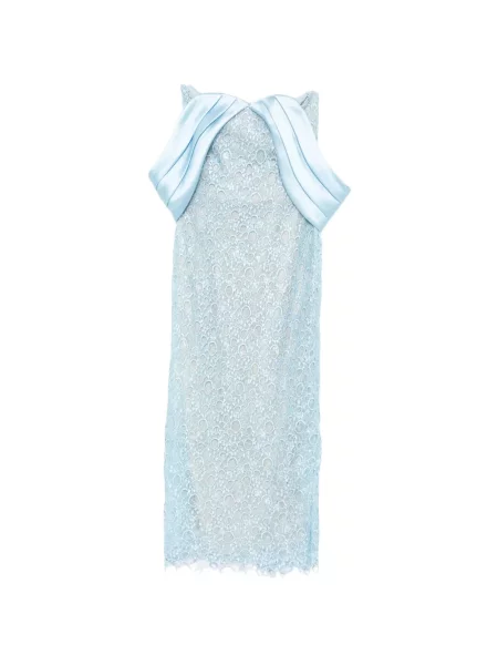 Rochie midi Saiid Kobeisy până la genunchi de costum albastru