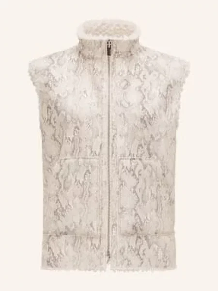 Milestone Kamizelka Msblakely Dwustronna Z Sztucznym Futerkiem beige beżowa