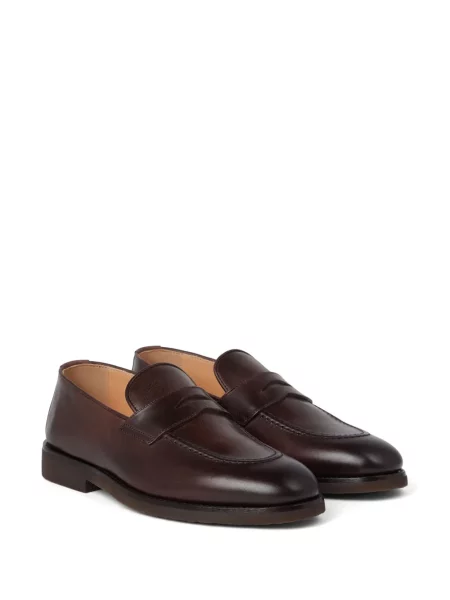 Pantofi loafer Brunello Cucinelli din piele maro