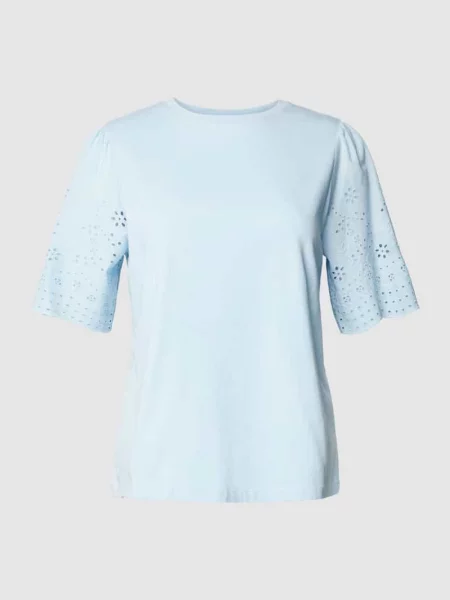 T-shirt o kroju regular fit z ażurowym wzorem model ‘YASLEX’ Y.a.s