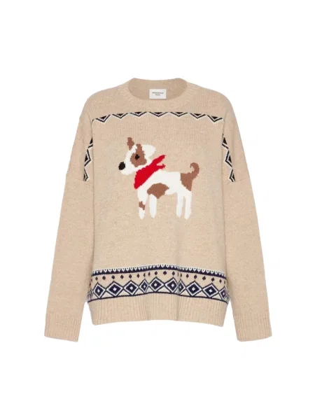 Sweter Weekend Max Mara wełniany beżowy