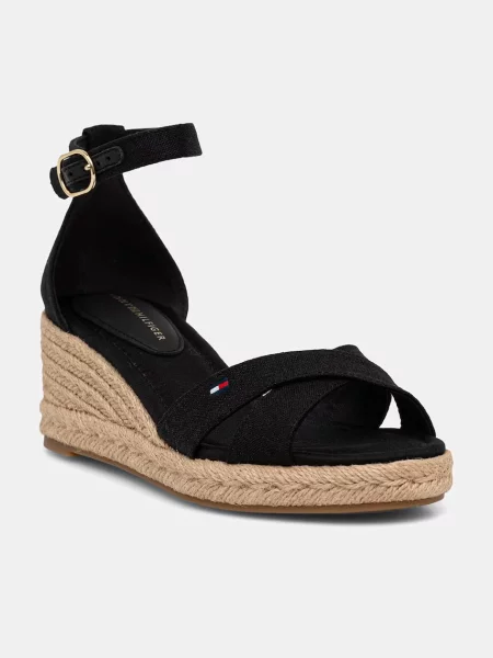 TOMMY HILFIGER Sandale cu baretă negru