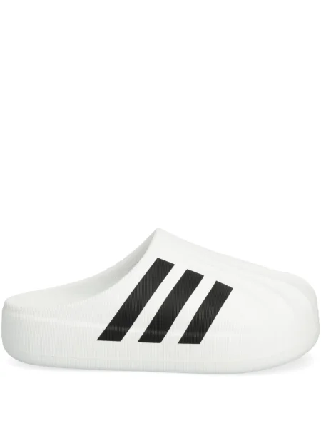 Geacă Adidas cu șireturi cu dungi cu platformă alb