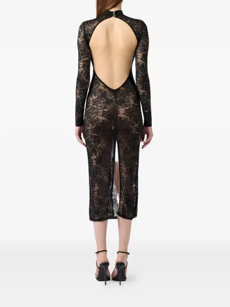 Rochie midi Philipp Plein din dantelă negru