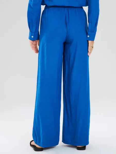 Штани wide leg синій