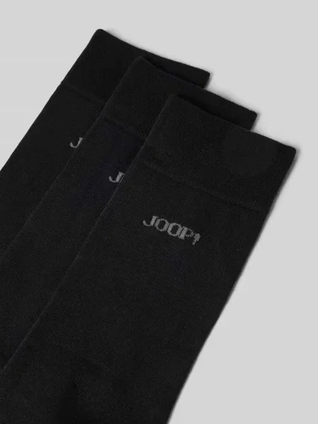 Skarpety z detalem z logo w zestawie 3 szt. Joop! Collection czarne