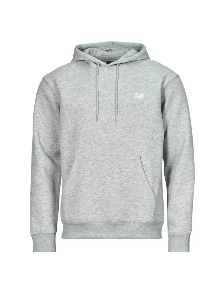 Majica s kapuljačom New Balance s autogramom siva