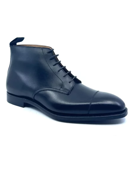 Botki Crockett & Jones sznurowane skórzane czarne