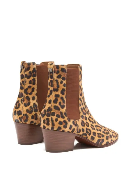 Cizme scurte Casadei cu imagine cu model leopard maro
