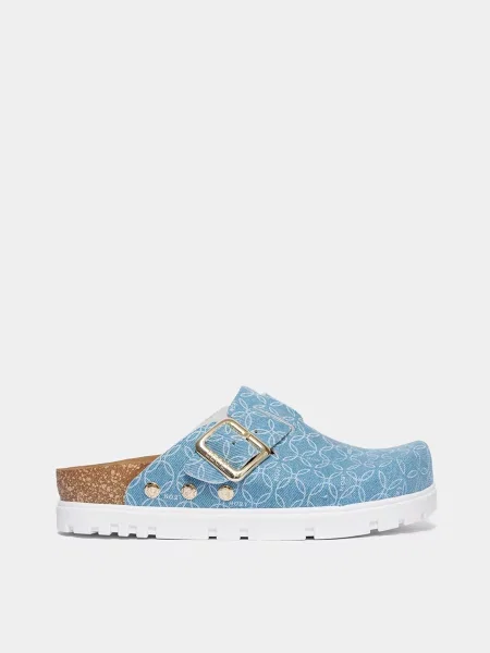Кожаные сабо Leon синие