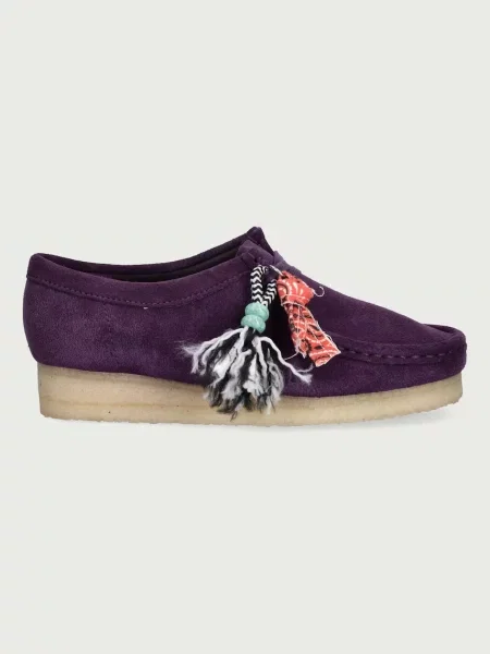Pantofi Clarks Originals din piele violet